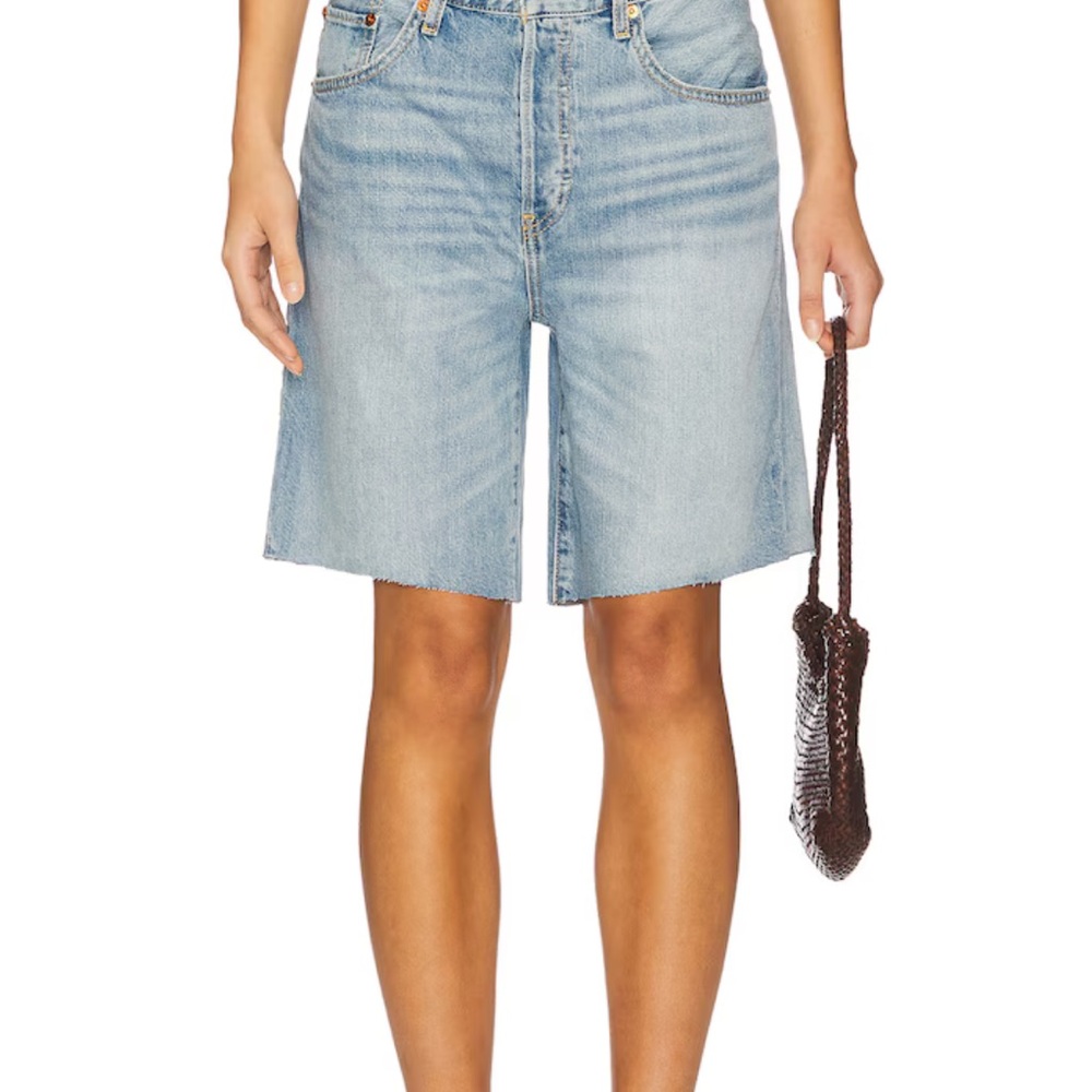 Re/Done Light Blue 90s Comfort Jean Shorts